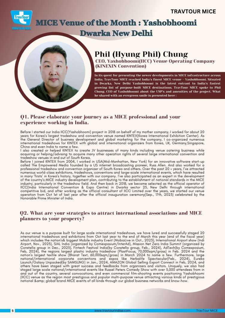 Phil Chung speaks to TravTour MICE